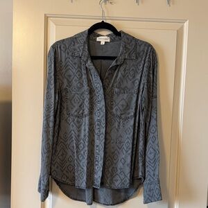 Cloth & Stone Blue Patterned Shirt